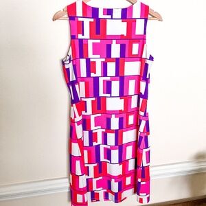 Jude Connally Shift Dress Geometric Print Size Medium
